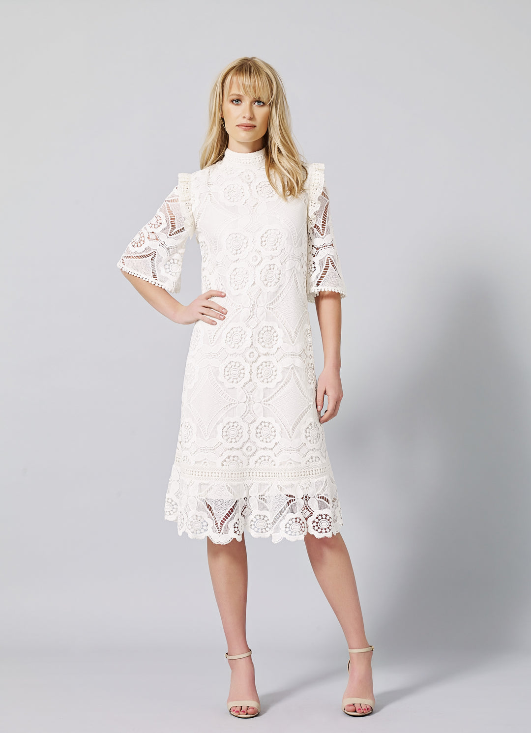 Linearis Shift Lace Dress