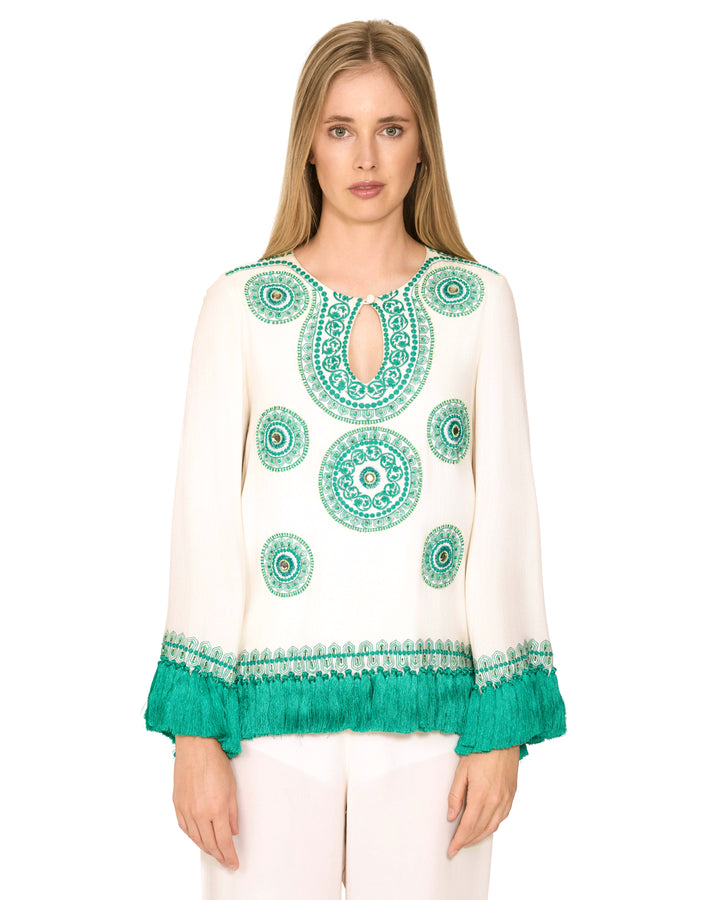 Latifolia Embellished Top
