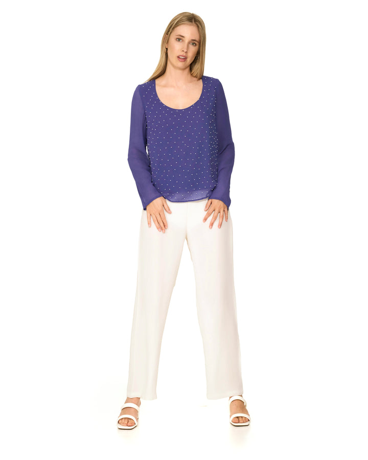 Crassula Blue Embellished Top