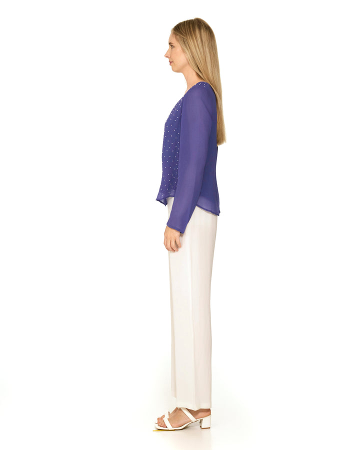 Crassula Blue Embellished Top
