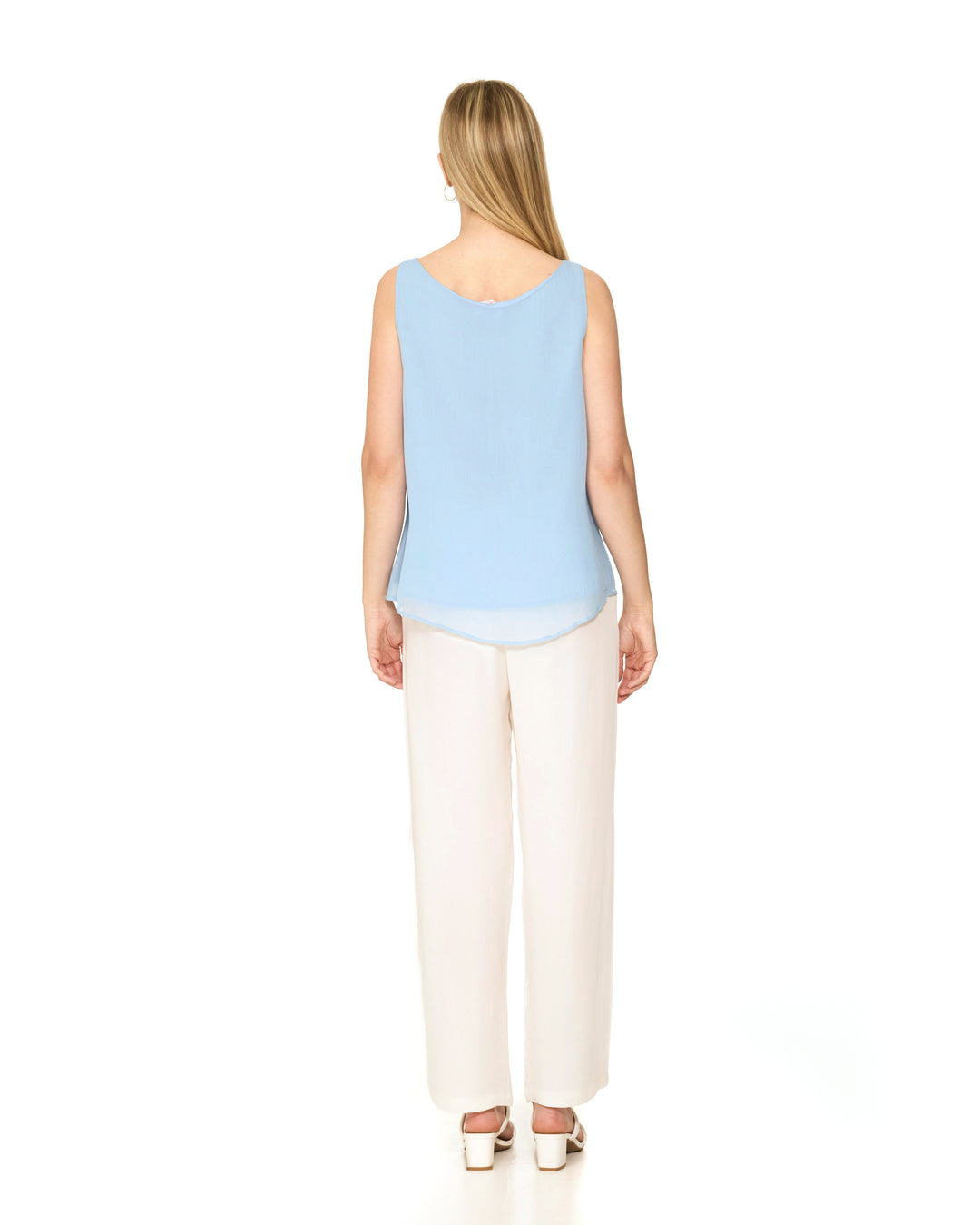 Planifolia Blue Embellished Viscose Top